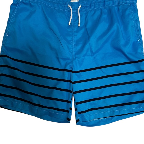 Striped Swim Trunks Quick Dry‎ Elastic Waist Beach Shorts - Picture 1 of 11